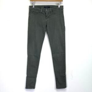 Flying Monkey Army Green Skinny Jeans Womens Sz 27 Low Rise Autumn Neutral Olive